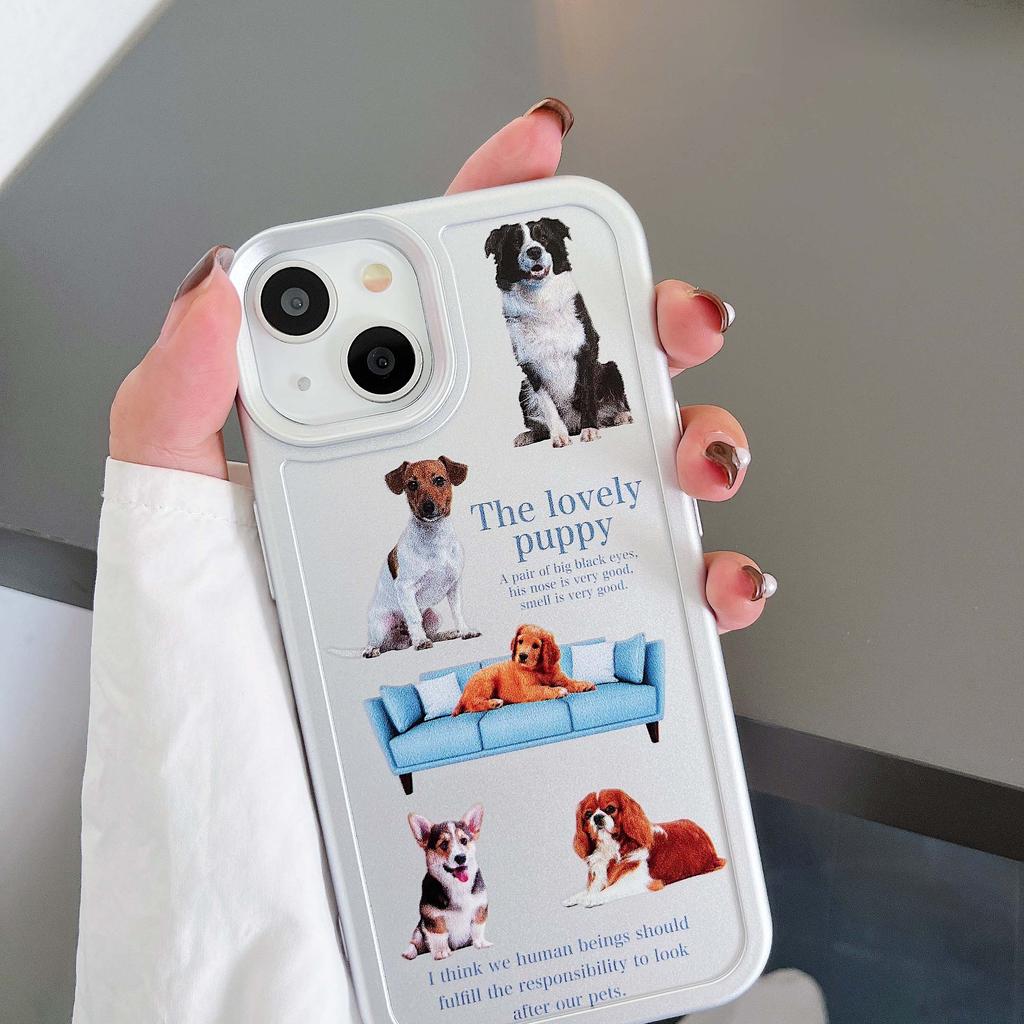 Süße Haustier Hund Cartoon Welpen Silikon weiche Handytasche für Iphone X Xsmax Xr 14 Pro Max Plus 12 11 Promax 13promax