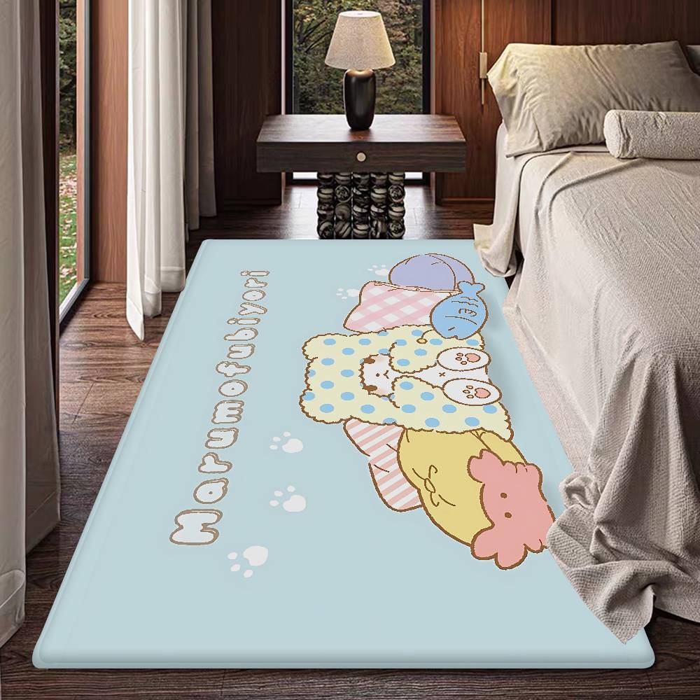 M-Moppu Floor Mat INS Style Soft Bedroom Floor House Laundry Room Mat Anti-skid Household Carpets