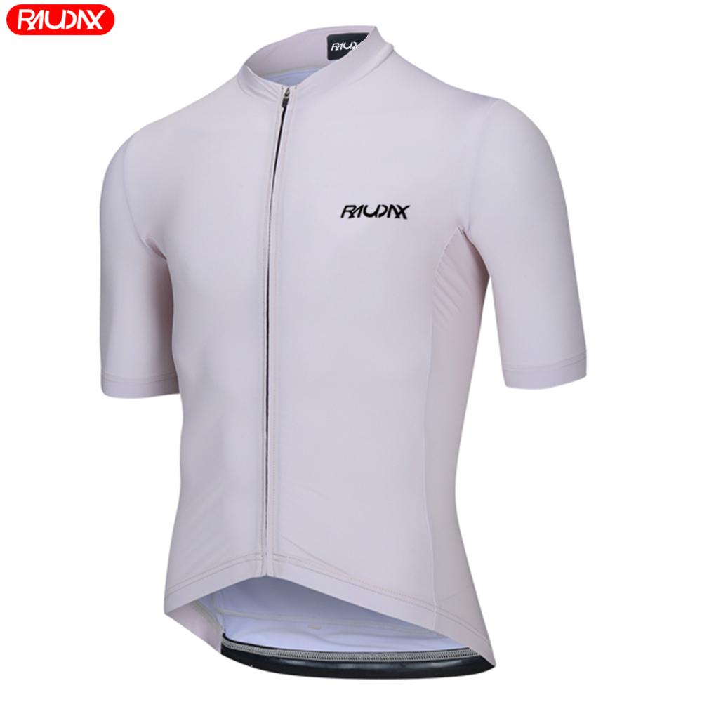 Raudax 2026 Men's Short Sleeve Cycling Jersey Set Fluorescent Yellow Summer Triathlon Bike Uniform Ropa Ciclismo Hombre