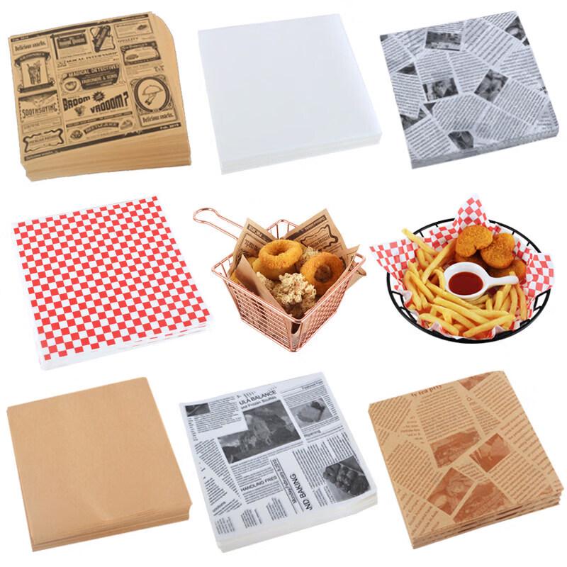 Disposable English Newspaper Style Greaseproof Food Wrapping Paper