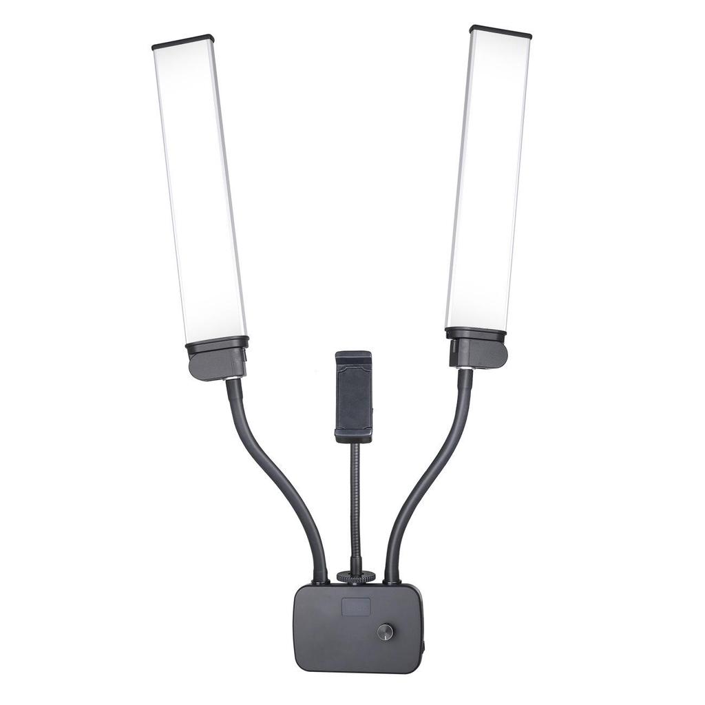 45W Dual-Arm LED Lamp for Photography/Live Stream - Foldable & Portable Fill Light