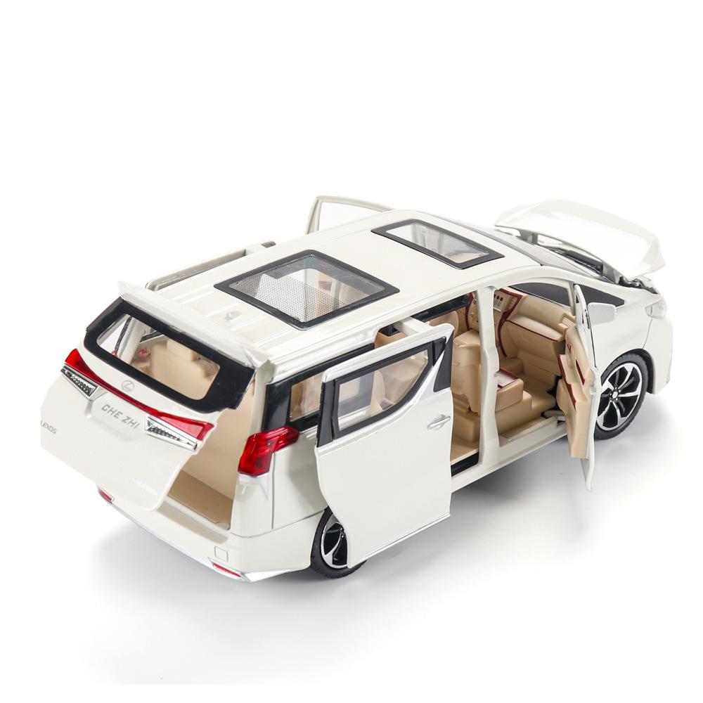 1/24 Scale Lexus LM300 Alloy Diecast Model Car To, Pull Back Metal Vehicle with Light and Sound for Kids Adults Gift Collection