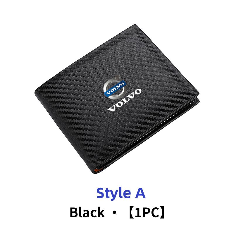 Auto Leather Money Organizer Car Logo Men Wallet Card Holder Tools For Volvo S60 S90 T6 V40 V50 V60 V70 V90 XC40 XC60 XC70 XC90 OE8