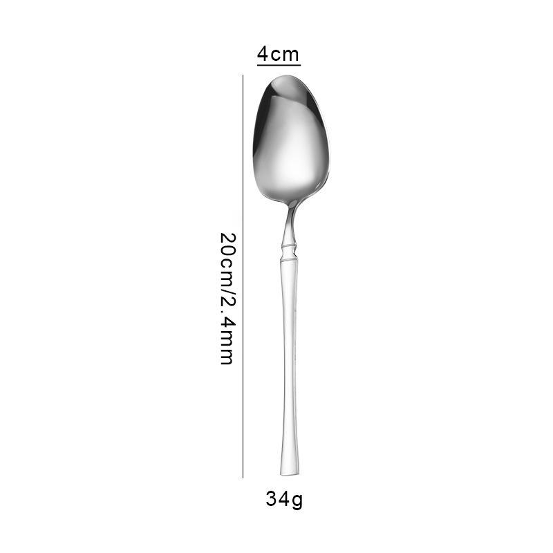 Western Knives and Forks Tableware Small Waist Steak Knives and Forks Set Stainless Steel Household Premium Food Spoon Dessert Spoon and Fork