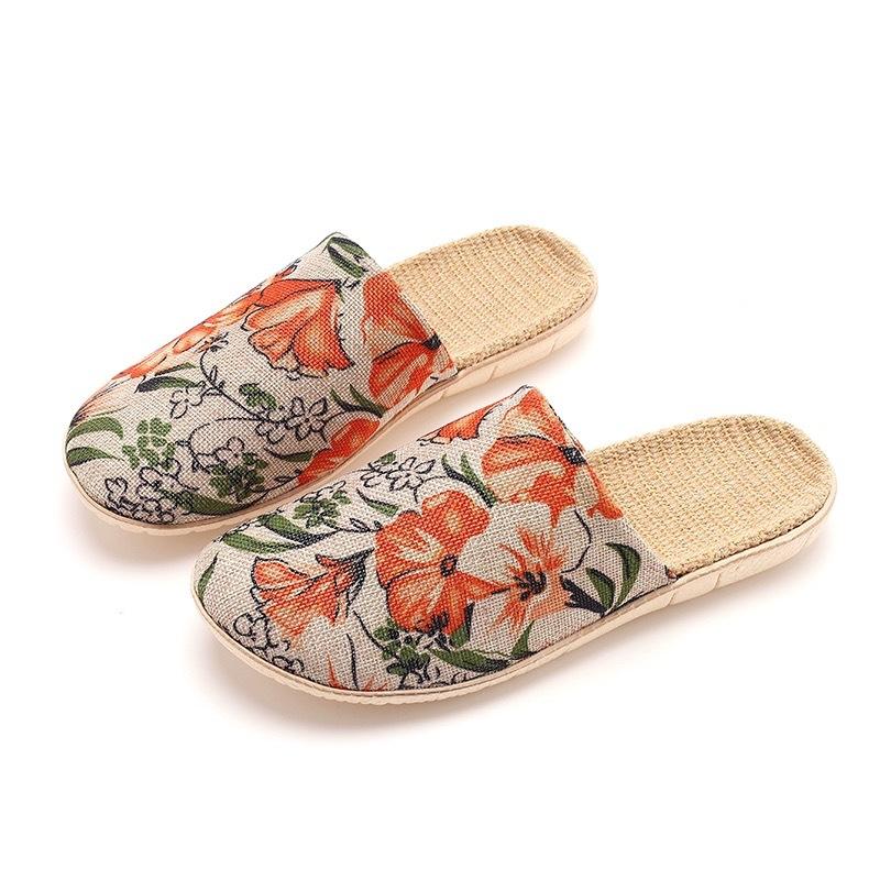 Fashion All-Season Closed-Toe Women's Linen Slippers