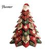 Creative Christmas Gifts for Crafters DIY Quilted Tree Kit, 3D Fabric Patchwork Craft Set Holiday Decorations Beginners, Handmade Tabletop Decor with