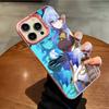 Ganyu Genshin Impact Phone Case For IPhone 17 16 15 14 13 12 11 Plus Pro Max Multicolor Aurora Laser Shockproof Funda Cover