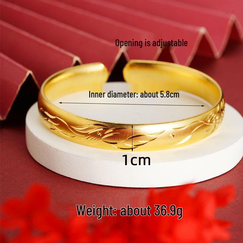 Vietnamesischer Sandschmuck Armreif mit Herzsutra: Langlebiges, sternförmiges Armband aus Messinglegierung für Damen.