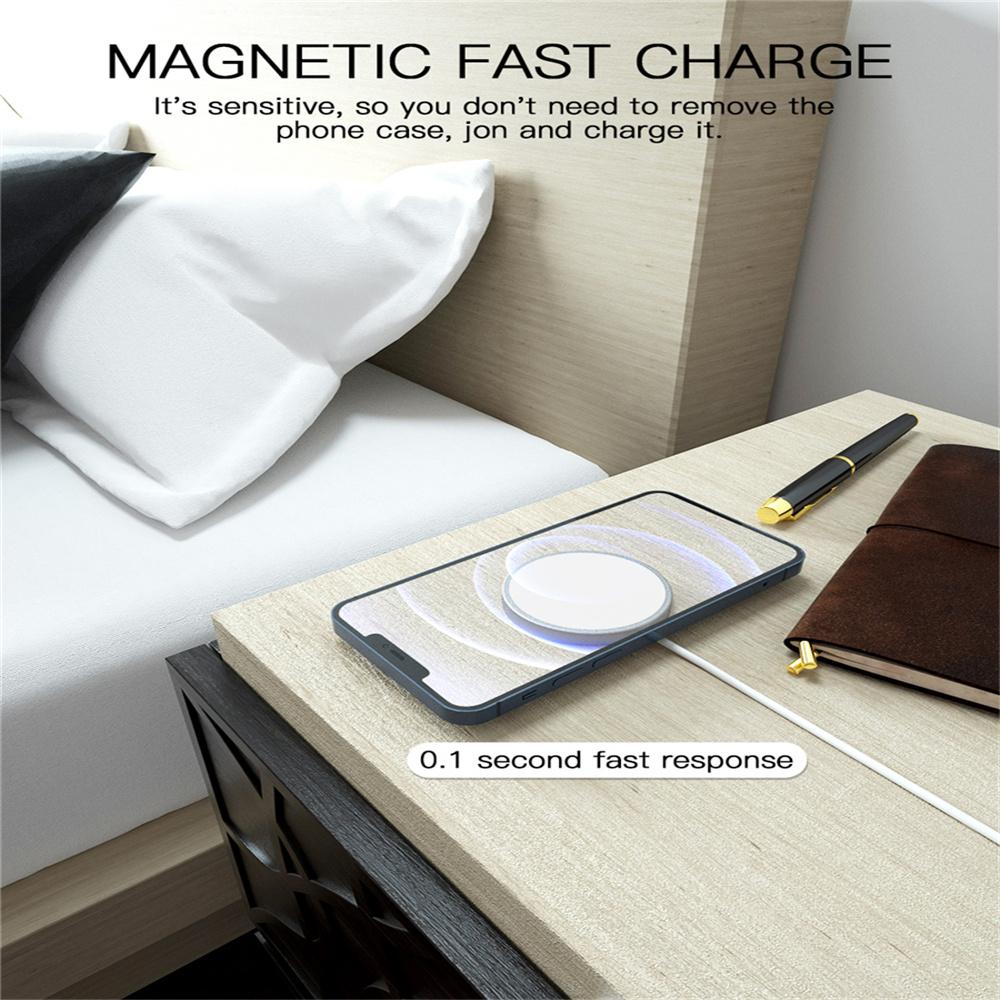 15W White Magnetic Wireless Fast Charge For iPhone 12 12 Pro 12 Pro Max 12 Mini