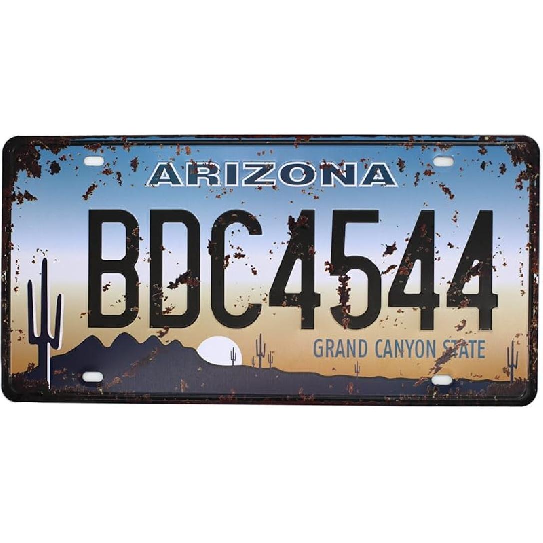 UOOPAI Illinois Route 66 USA Metal Sign Retro Vintage Auto License Plate, Embossed Tag Size 6  X 12 синий