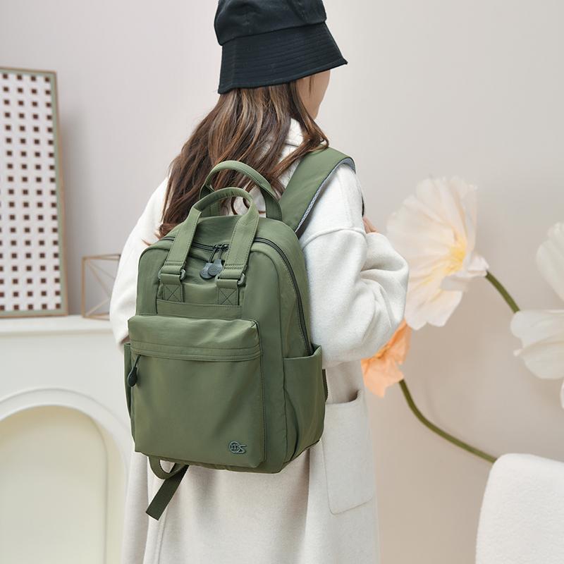 Water Resistant Nylon Backpack for Women and Students with Multiple Pockets for Daily Commute School