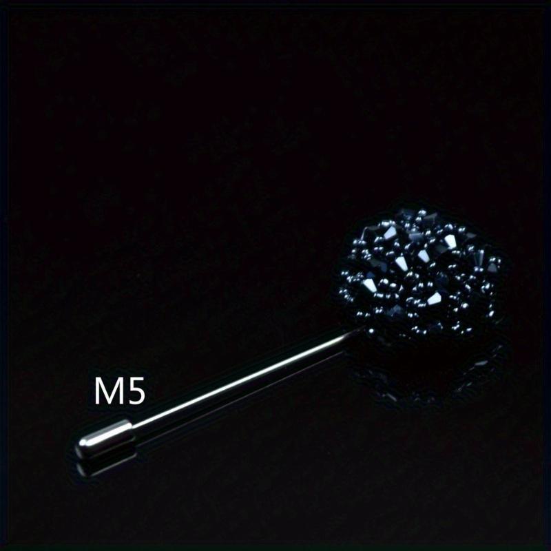 Fashion Crystal Flower Men's Brooches Long Brooch Pins Handmade Men's Lapel Pin for Suits Rhinestone Men Fashion Jewelry