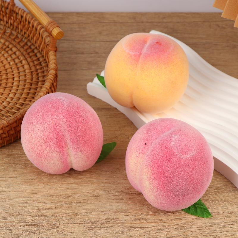 5Pcs 7Cm Artificial Peach Home Kitchen Decoration Fake Fruits Festive Party Supplies Simulation Ornament Pography Props