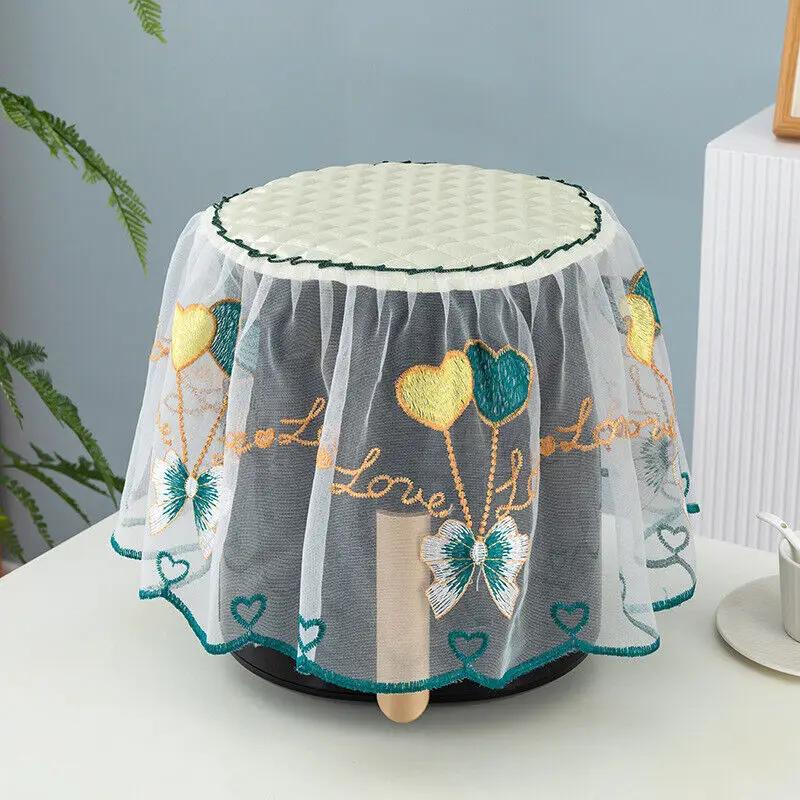 Air Fryer Dust Cover Cute Mushroom Print Electric Rice Pot Dust Cover Lace Fabric Cover Laundry Kitchen Appliances Dust Cover