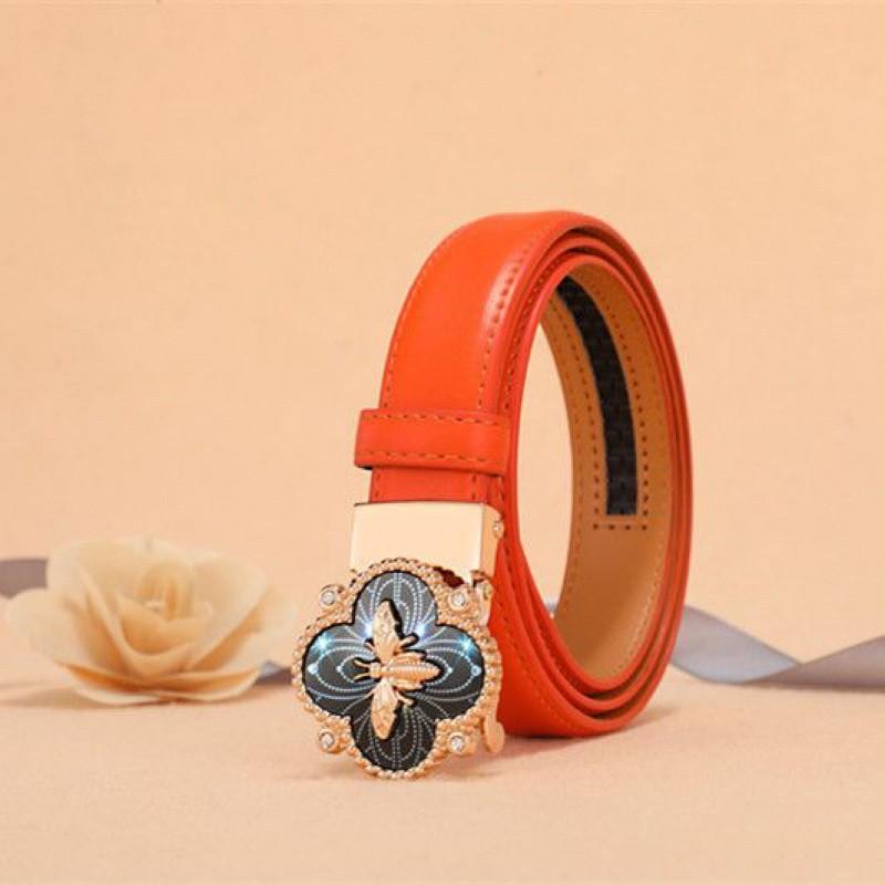 

Автоматический Стильный Ремень с Пряжкой Для Женщин, Изготовленный из Высококачественной Коровьей Кожи, Идеально Подходит для Модных Образов в Стиле Инс Auto Orange Clover