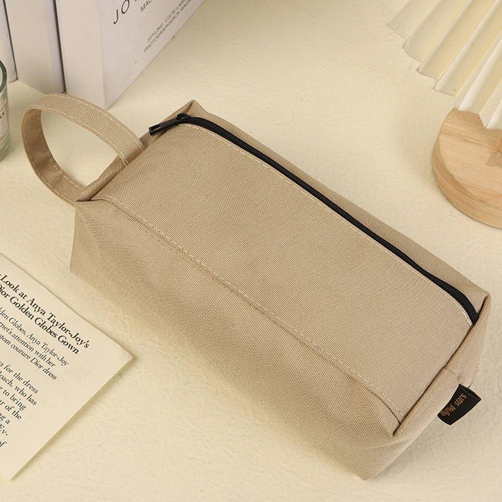 Oxford Cloth Pencil Case Solid Color Pen Box Creative Pen Bag  Students