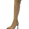 European and American Style Fashion Pointed High Boots Simple Temperament Solid Color Straight Boots 2025 New Boots High Heels Boots Women
