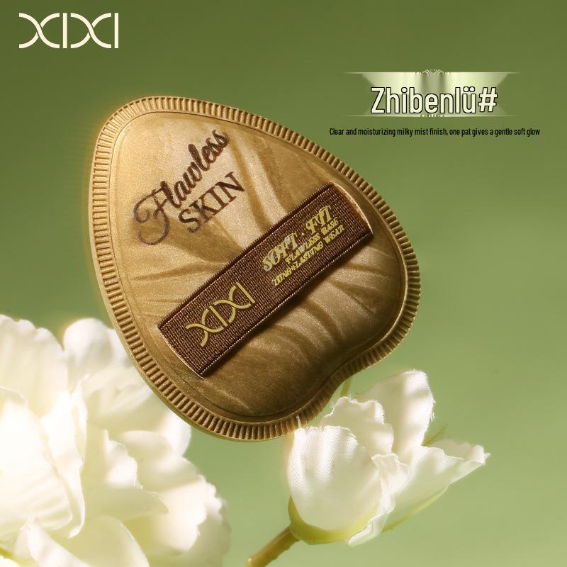 xixi Flowing Mousse Porcelain Puff: Super Soft, Non-Absorbing, Dual-Use Foundation Brush