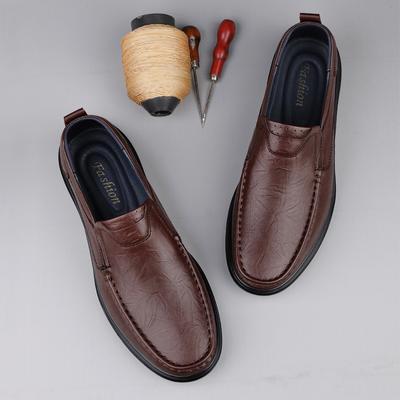 Genuine Leather Men Casual Shoes Comfortable Loafers Soft-Soled Slip-On Flats Versatile Business Formal Shoes Sneakers Moccasins