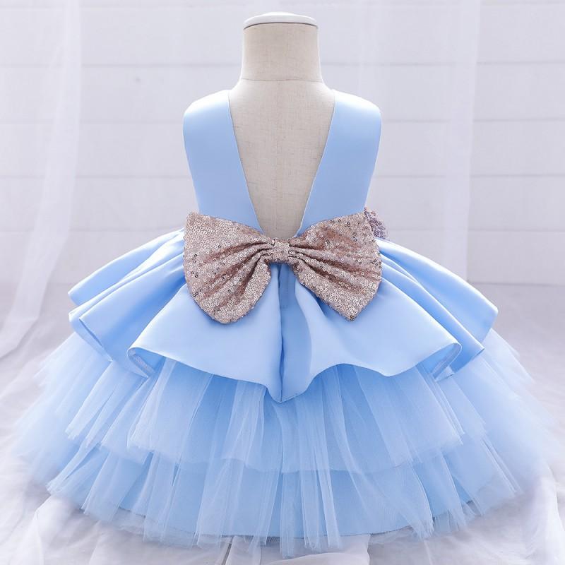 Baby Girls Princess Dress Toddler Birthday Wedding Lace Gown Formal Party Kids