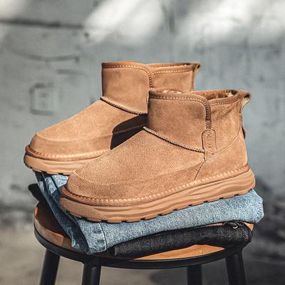 Mode Bottes de Neige pour Hommes de Haute Qualité Velours et Épaississement Chaussures Chaudes pour Hommes Confort Résistant à l'Usure Tendance Tout-Allant Chaussures en Coton pour Hommes