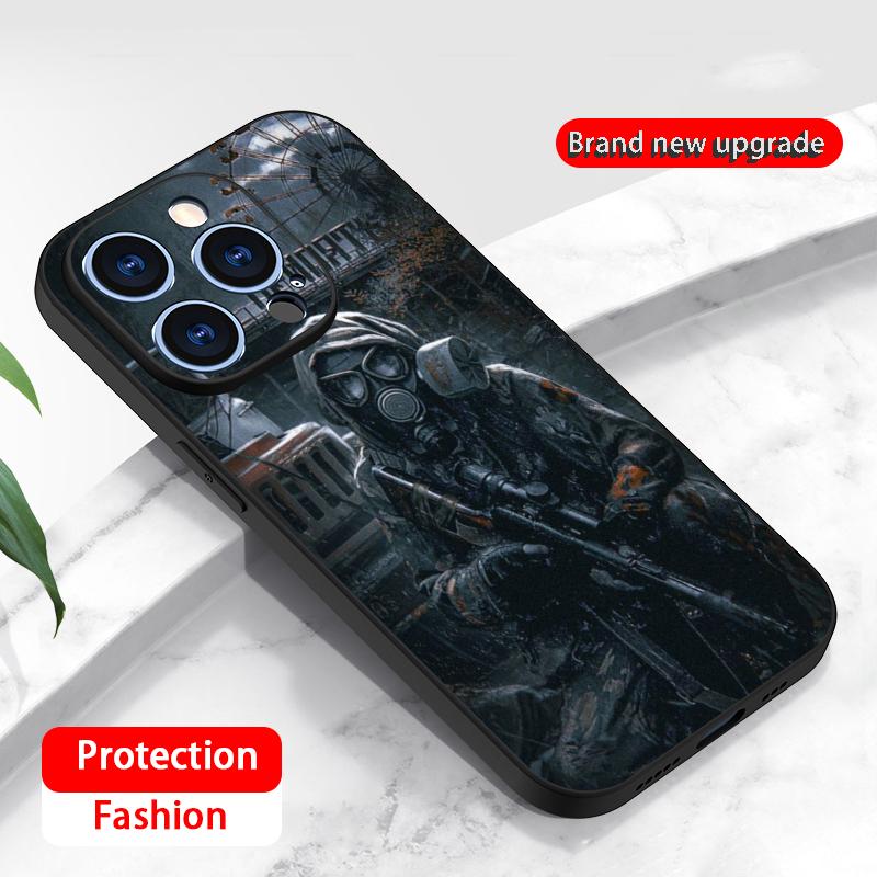 Game Stalker 2 hot pattern design Phone Case For iPhone 16 16e 15 14 13 12 11 Plus Mini Pro Max Soft black Shockproof Cover