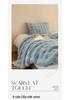 Autumn-Winter Double-Layer Faux Rabbit Fur Plush Nap Throw Blanket Shawl
