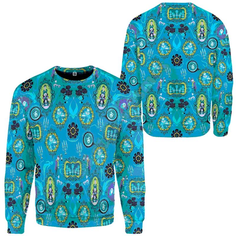 Men's Sweatshirt New Style Fashionable 3D Digital Abstract Printed Long-sleeved Base Shirt