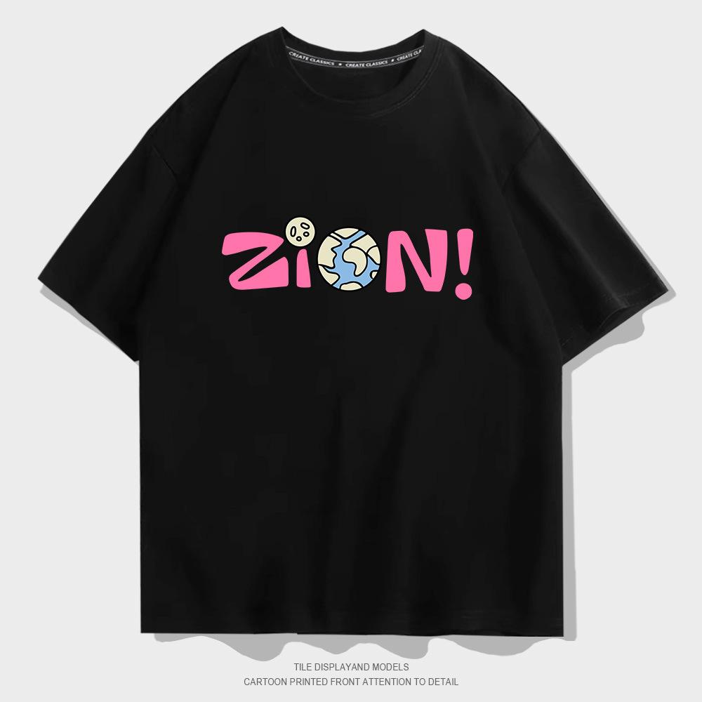 Pelicans Fat Tiger Williamson Duke Zion Short Sleeve T-Shirt Men s Basketball Loose Cotton Half Sleeve Parent-Child Wear XXS