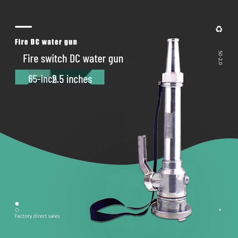 2.5-Inch Straight Stream Fire Hose Nozzle with Buckle, Agricultural Sprinkler, and Water Pipe Connector Switch