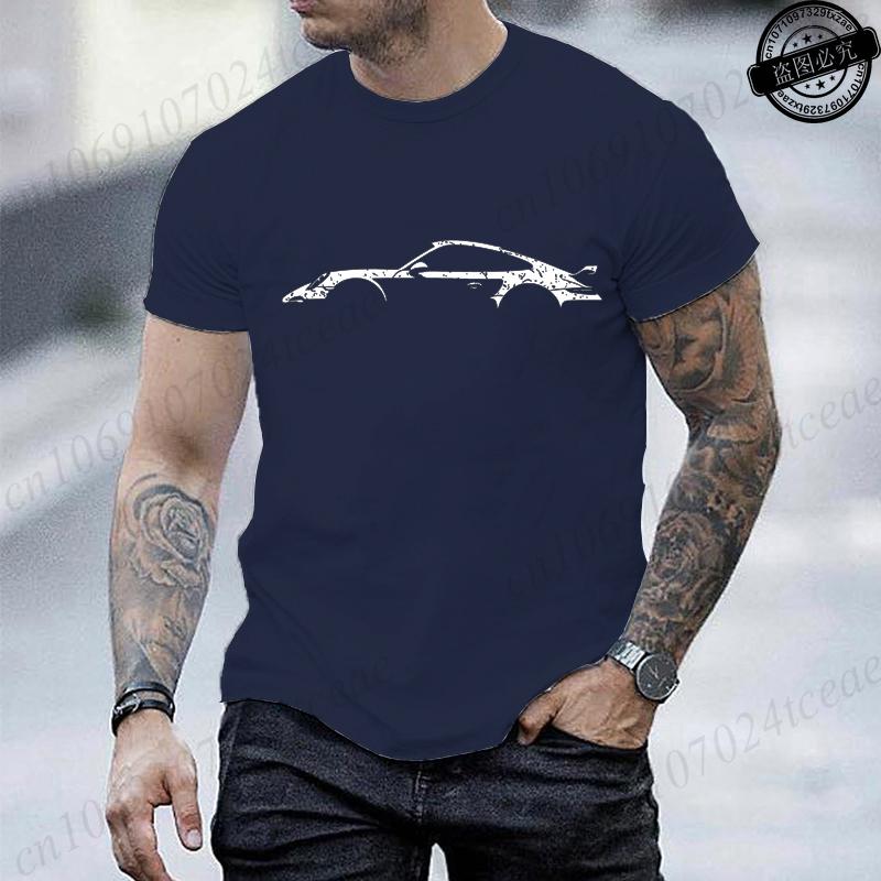 Mens Short Sleeved TShirts Funny Race Car Printed Mens Women Tshirt Round Neck Summer Top Minimalist Style Casual Clothing