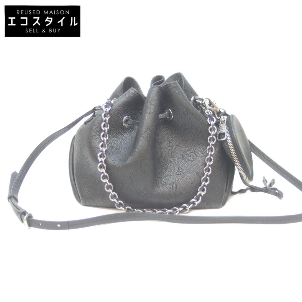 Louis Vuitton 20 Years M57070 Black Mahina Bella Shoulder Bag MahinaUsed