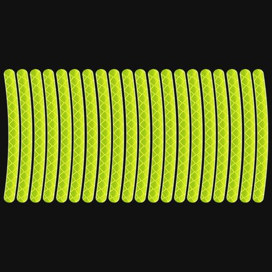 20PCS Car Wheel Stickers Reflective Night Safety Warning Tape Waterproof Scratch-Resistant Rim Decals for Cars Motorcycles Bicycles