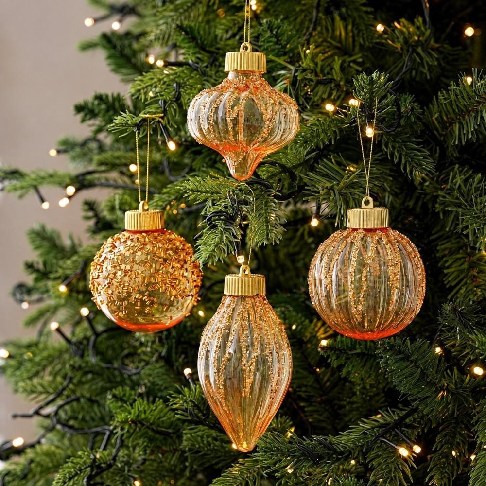 Plastic Ball Christmas Ornament Hollow Tree Hanging Decor Christmas Decoration  Holiday Party Decor