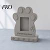 3D-Schmetterlingsmuster-Ornament Grabstein Hundedenkmalstein, mit integriertem Fotokartenfach, und Haustier-Gedenk-Displayrahmen Pfoten-Design,