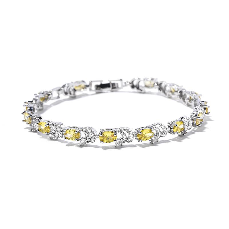 A New Bamp Jointed Design Summer Colorful Bracelet for Women Set with Natural Colored Stones A Niche and Popular Bracelet for Internet Celebrities