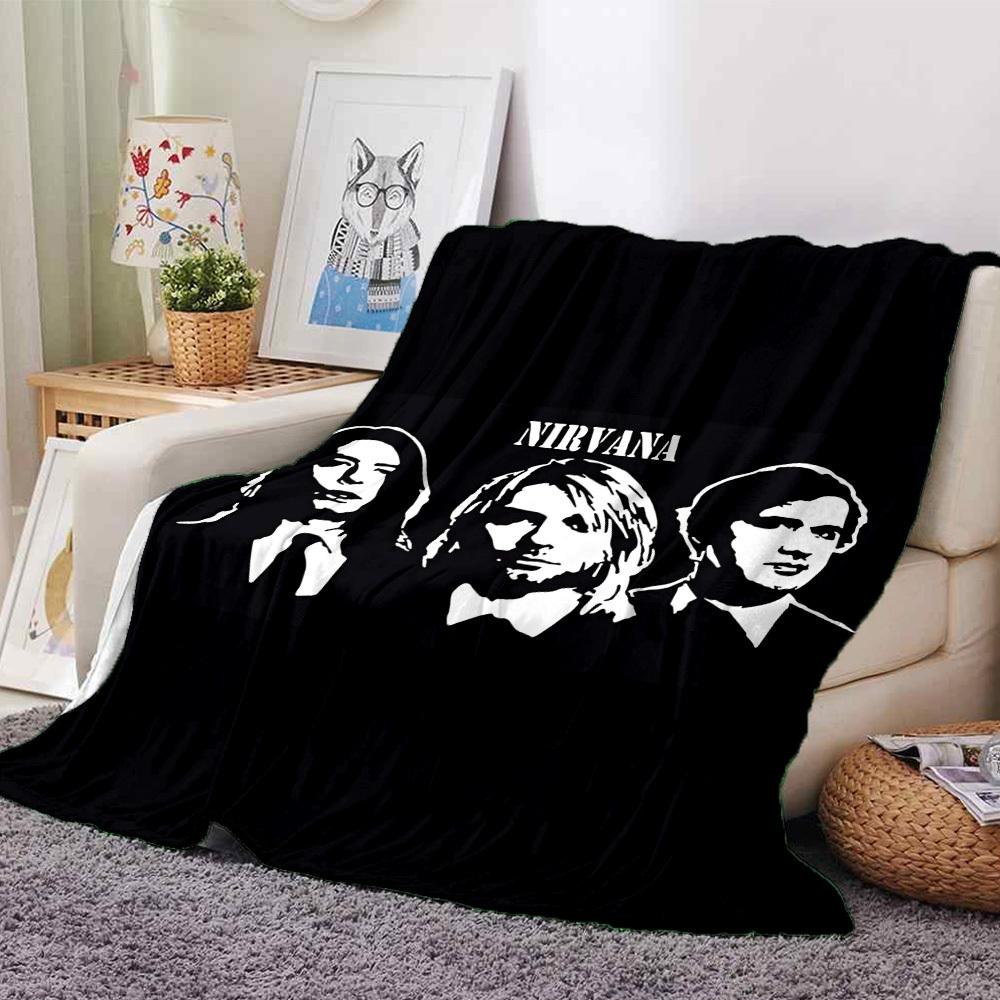

1pc Nirvana Kurt Cobain Soft Warm Throw for Home, Office, Trave, All-Season Cozy Bedding Gift, Office Cozy Accessory1127 80cmx120cm(31inx47in)
