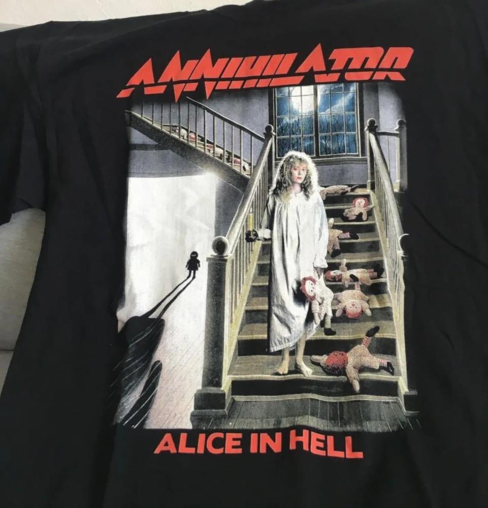 

Collection ANNIHILATOR ALICE IN HELL Band All Size S to 5XL T shirt SU136 Unisex T-Shirt XXXXL