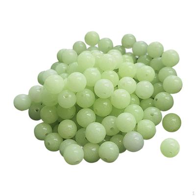 100 Pieces Acrylic Luminous Beads Glow In The Dark Loose for Pendant