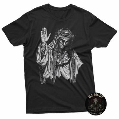 Riflesso Divino Arte Sacra Moderna in Monocromo T-shirt 100% Cotone Magliette da Uomo Top