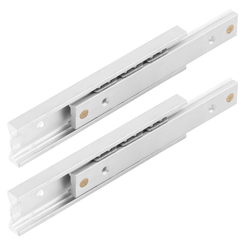 2pcs  Set Mini Aluminum Alloy Durable Smooth Slideway for Drawer Cabinet
