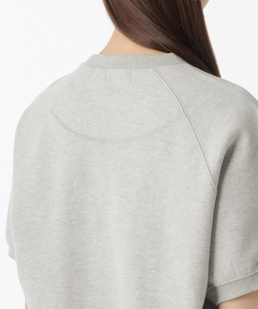 MUSINSA STANDARD WOMAN Women'S Double Knit Short Sleeve Sweatshirt [Medium Grey]