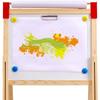 3-in-1 Kids Art Easel Double-Sided Wooden Magnetic Whiteboard Chalkboard