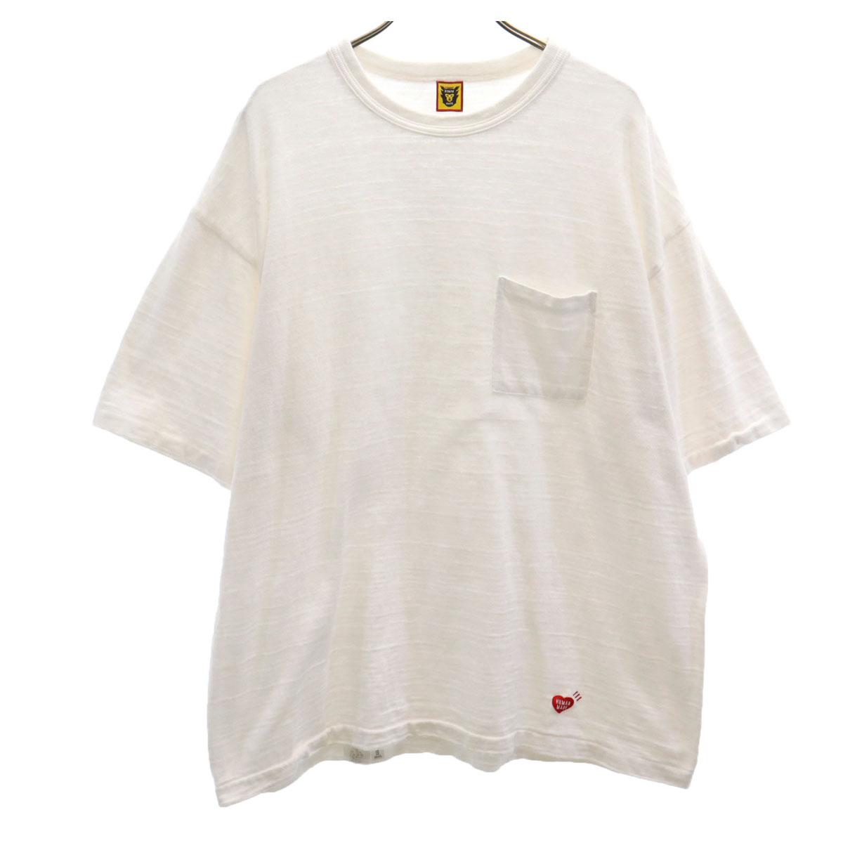 

HUMAN MADE сделано в Японии Футболка с коротким рукавом 2XL Белая Большой размер Мужская Б/у