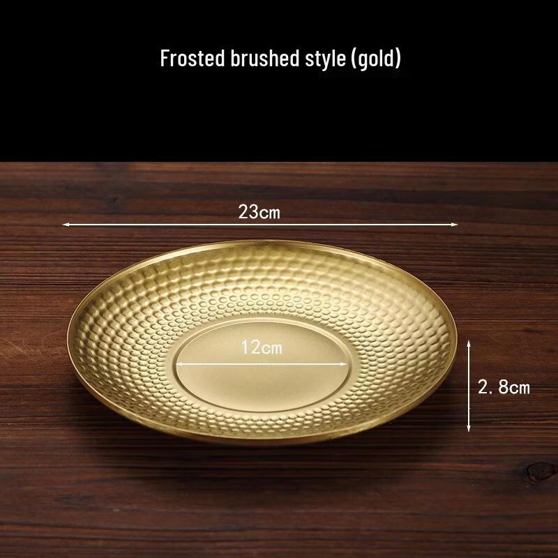

ZISIZ Vintage Japanese Gold Hammered Dessert Plate