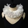 Baroque Style Detachable Lace Ruff Neckwear Comfortable Neckpiece Collar For Historical Reenactment And Cosplay
