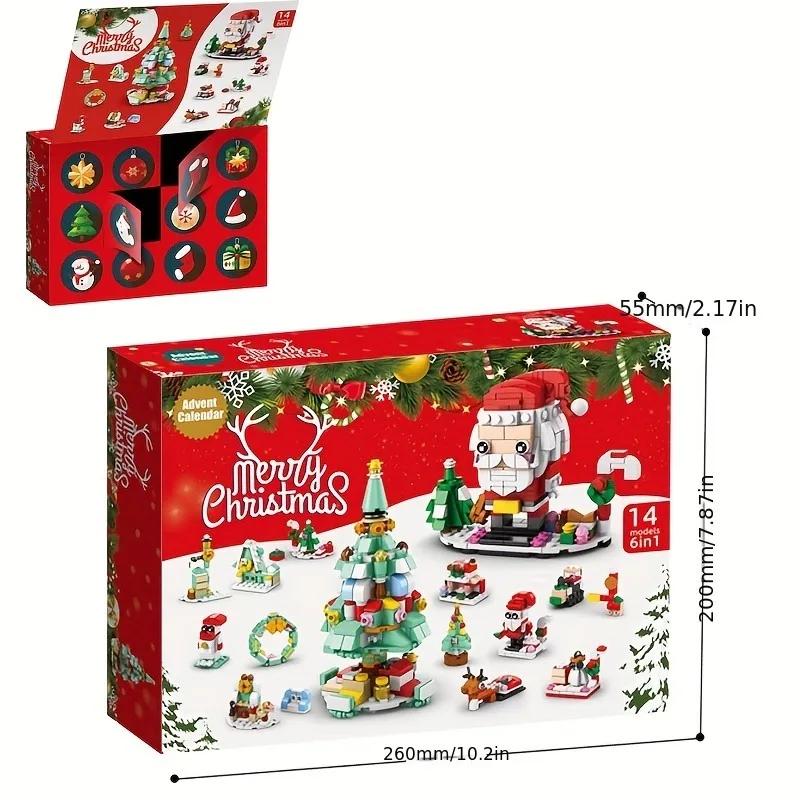 24Years Christmas Building Blocks Set Box Kids Toys Xmas Advent Calendar Bricks DIY Educational Toys Kit Gift For Kids Adults