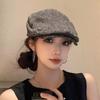 American Retro Leopard Print Forward Hat Spring and Summer Versatile Face Little Beret Street Cool Anti-wearing Cap
