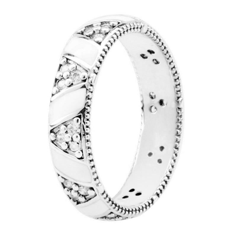 Original 925 Sterling Silver Shiny Elegant Ring Women's Gift Pop DIY Jewelry