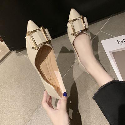 Fashion Women's Flat Shoes Pointed Toe Black Moccasins Luxury Leather Casual Ladies Footwear Slip On Cheap Clearance Novelties Sale